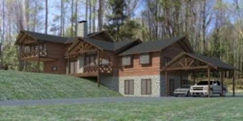 Hermosa parcela con 2 caba�as unidas por deck en Condominio El Mirador