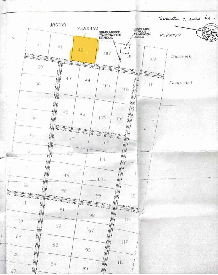 Planos Venta Parcela N�42 en Condominio Hacienda Trancura 