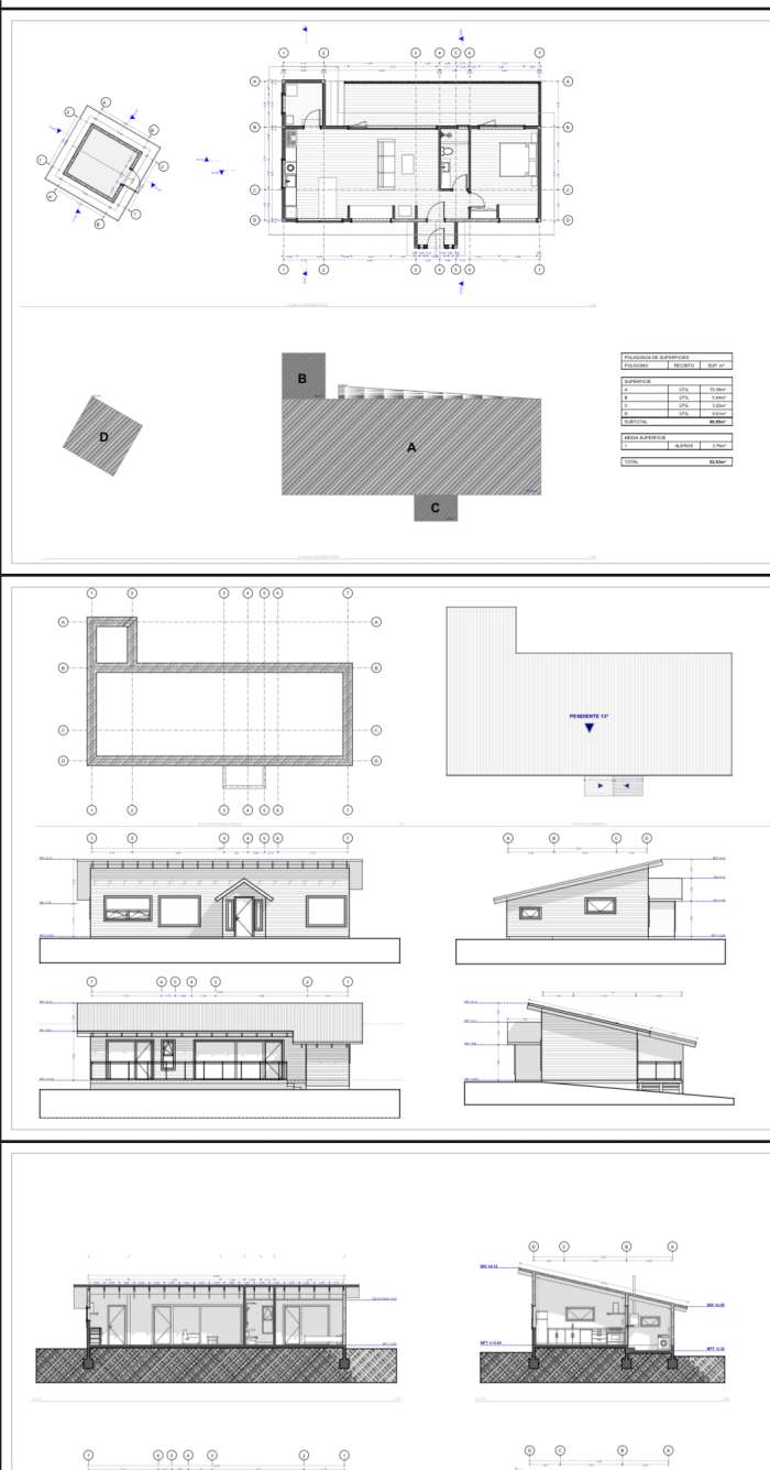 Planos Venta Casa en Parcela en Condominio Sierra Madre, Sector Los Nevados, Puc�n