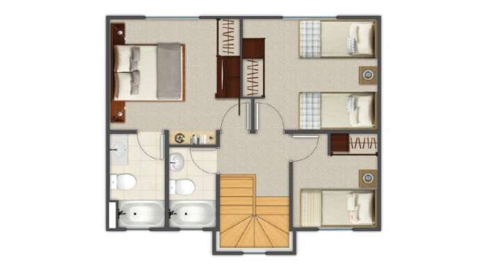 Planos Arriendo Casa N� 64 en Condominio Los Robles II